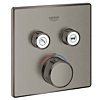 29124AL0 Grohe Grohtherm Smartcontrol Thermostatisch Inbouwmengkraan met Omstelling Hard Graphite Geborsteld (donker grijs)