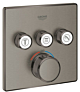 29126AL0 Grohe Grohtherm Smartcontrol Thermostatisch Inbouwmengkraan met Omstelling Hard Graphite Geborsteld (mat donker grijs)